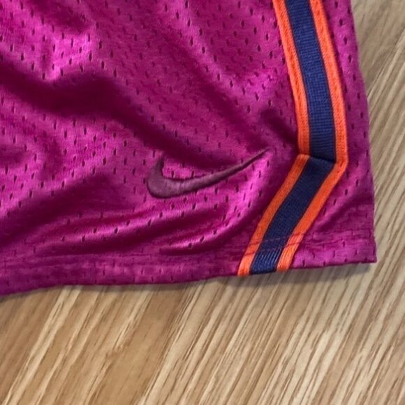 Nike Shorts Magenta Striped Dri-Fit Womens Athletic Large Polyester Elastic Wais - Picture 3 of 7